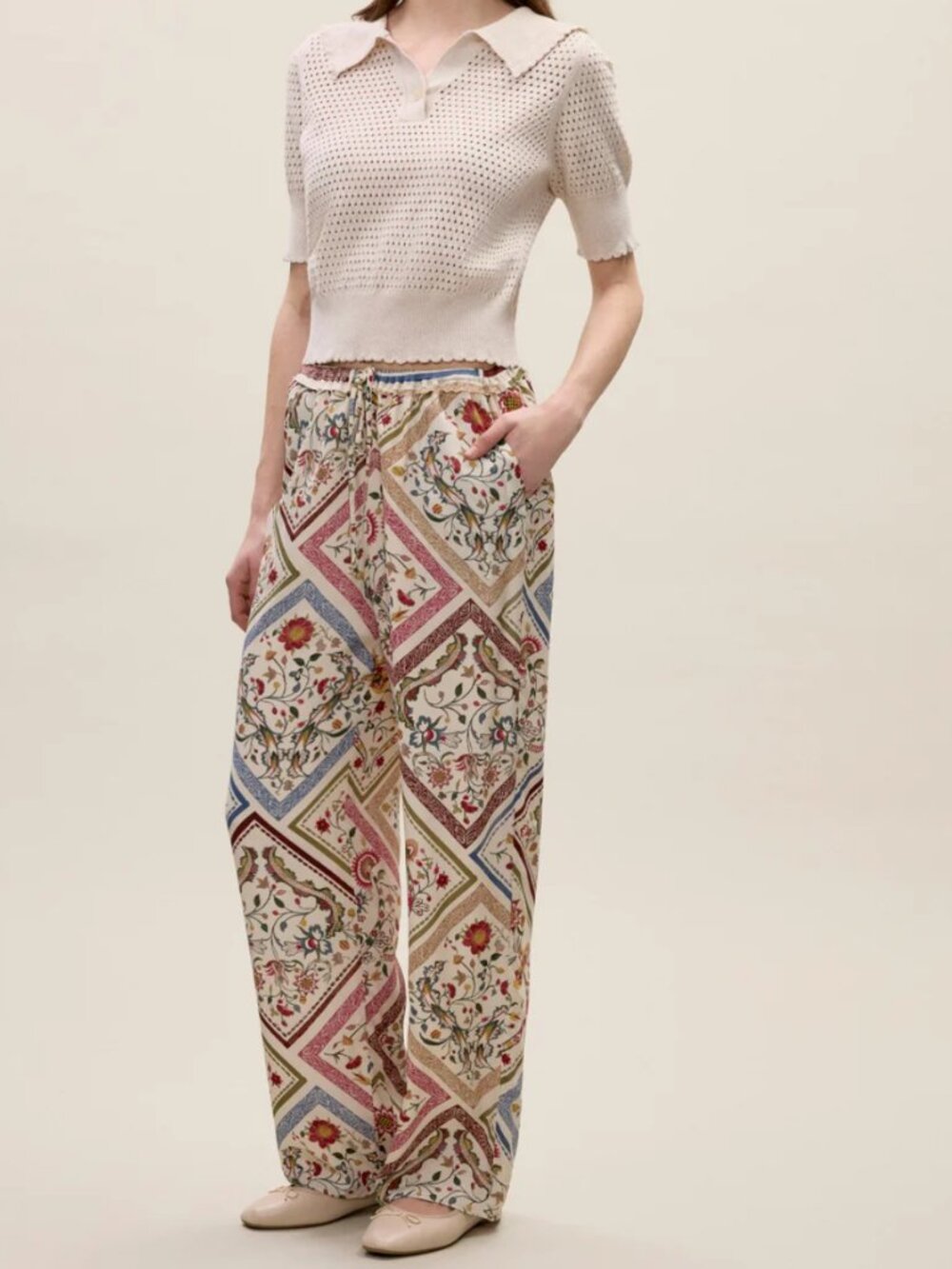 NWT Rebecca Taylor Irie Silky Set Top + Pant M | Floral Silk Blend | $690 MSRP - Picture 6 of 11